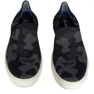 Rothy’s Camo Slip On Sneakers Size 10 Gray Blue Knit Casual Flats Rothy main image 4